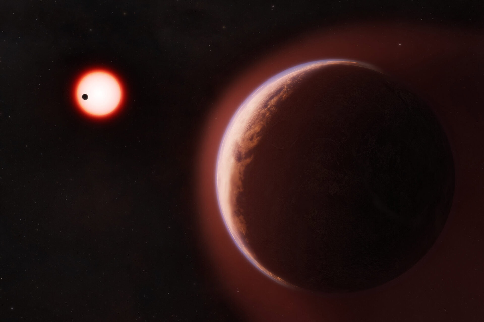 Voor het eerst atmosfeer ontdekt rond rotsachtige planeet in ‘bewoonbare zone’